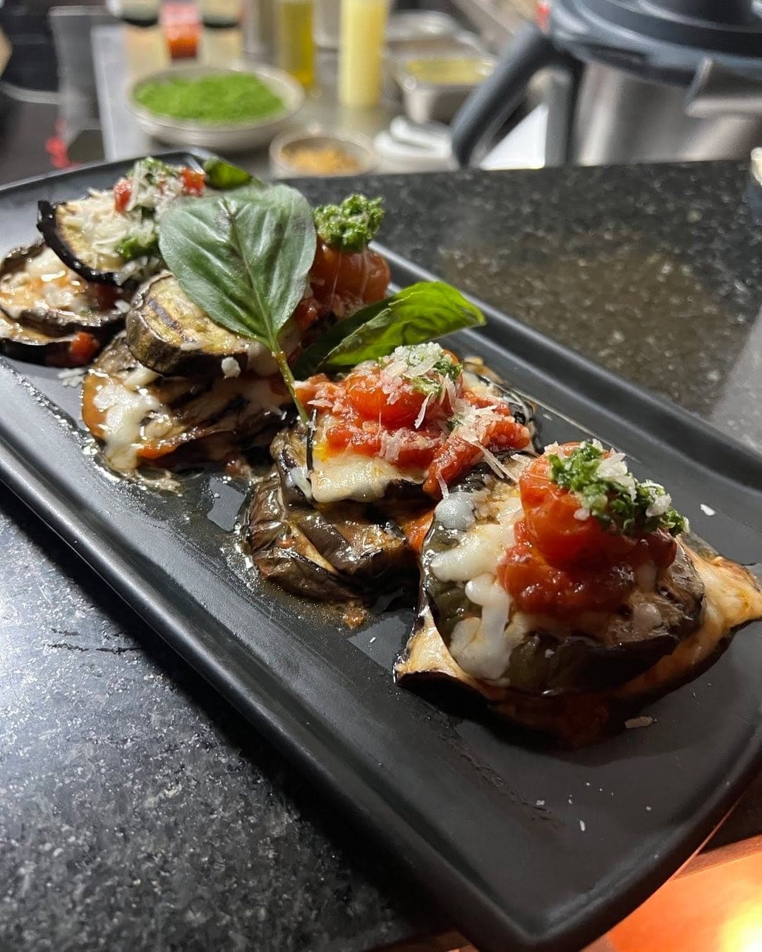 Eggplant parmesan at Afrodisíaco, Casco Viejo, Panama City