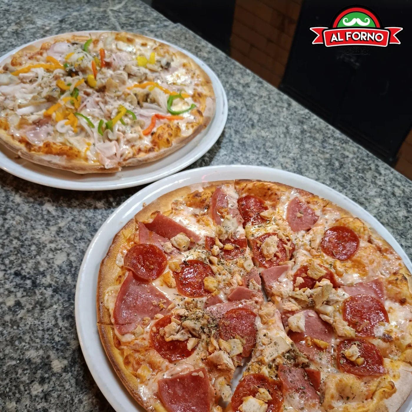Wood-oven pizzas at Al Forno Pizzeria, Costa del Este, Panama City