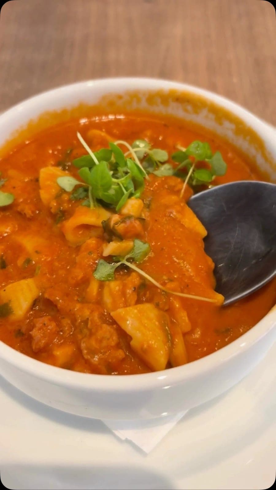 Pasta in tomato sauce at Annie & Motts Eating House, El Cangrejo, Panama City