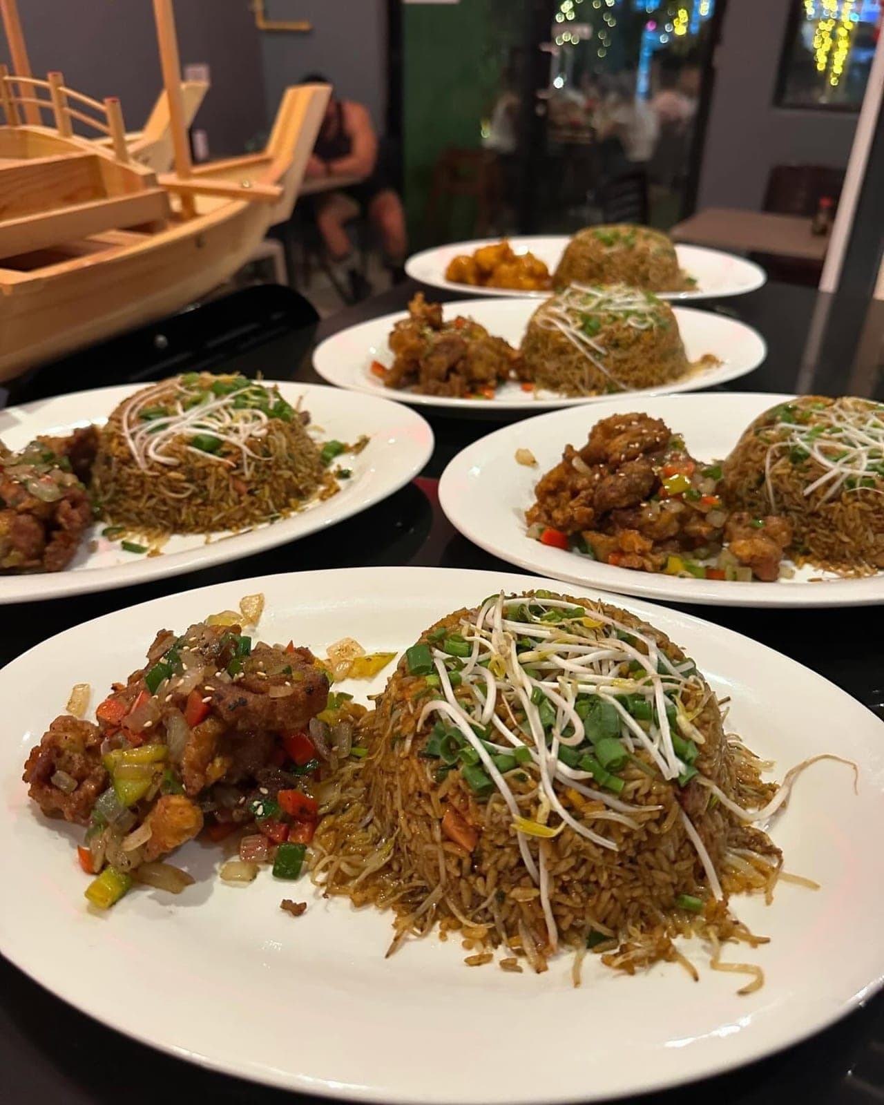 Fried rice plates at Azumi, San Francisco, Panama City
