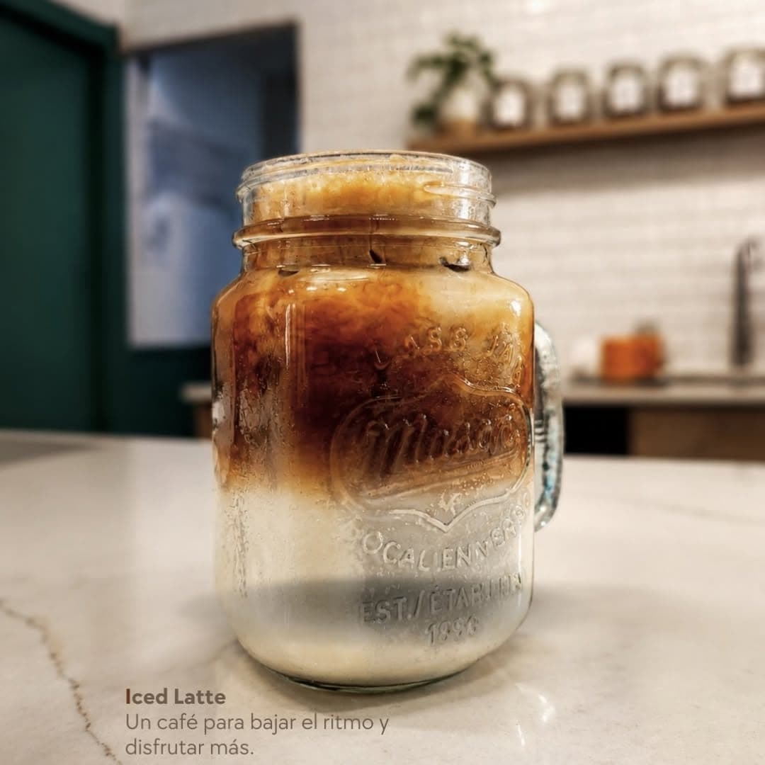 Iced latte at Boquete Bakery Cafe, Clayton, Panama City