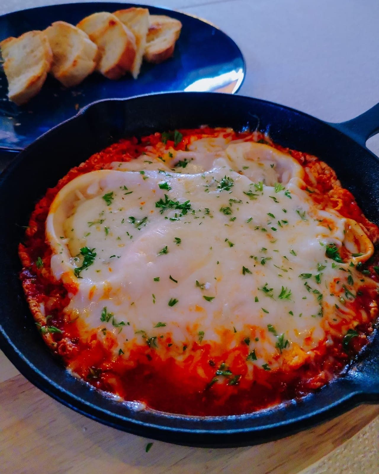 Baked skillet dish at Cafe Promesa, San Francisco, Panama City