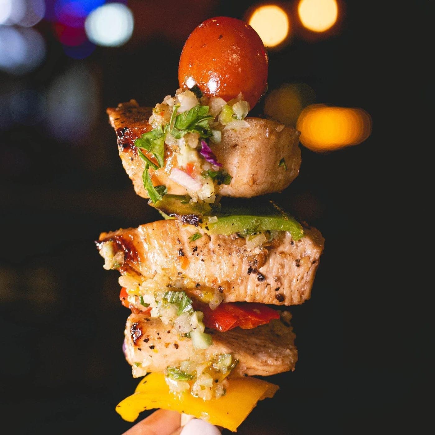 Pincho a la parrilla en Casa Santa, Costa del Este, Ciudad de Panama