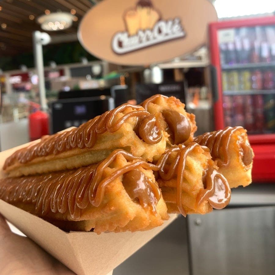 Churros with dulce de leche at ChurroOle, Albrook Mall, Panama City
