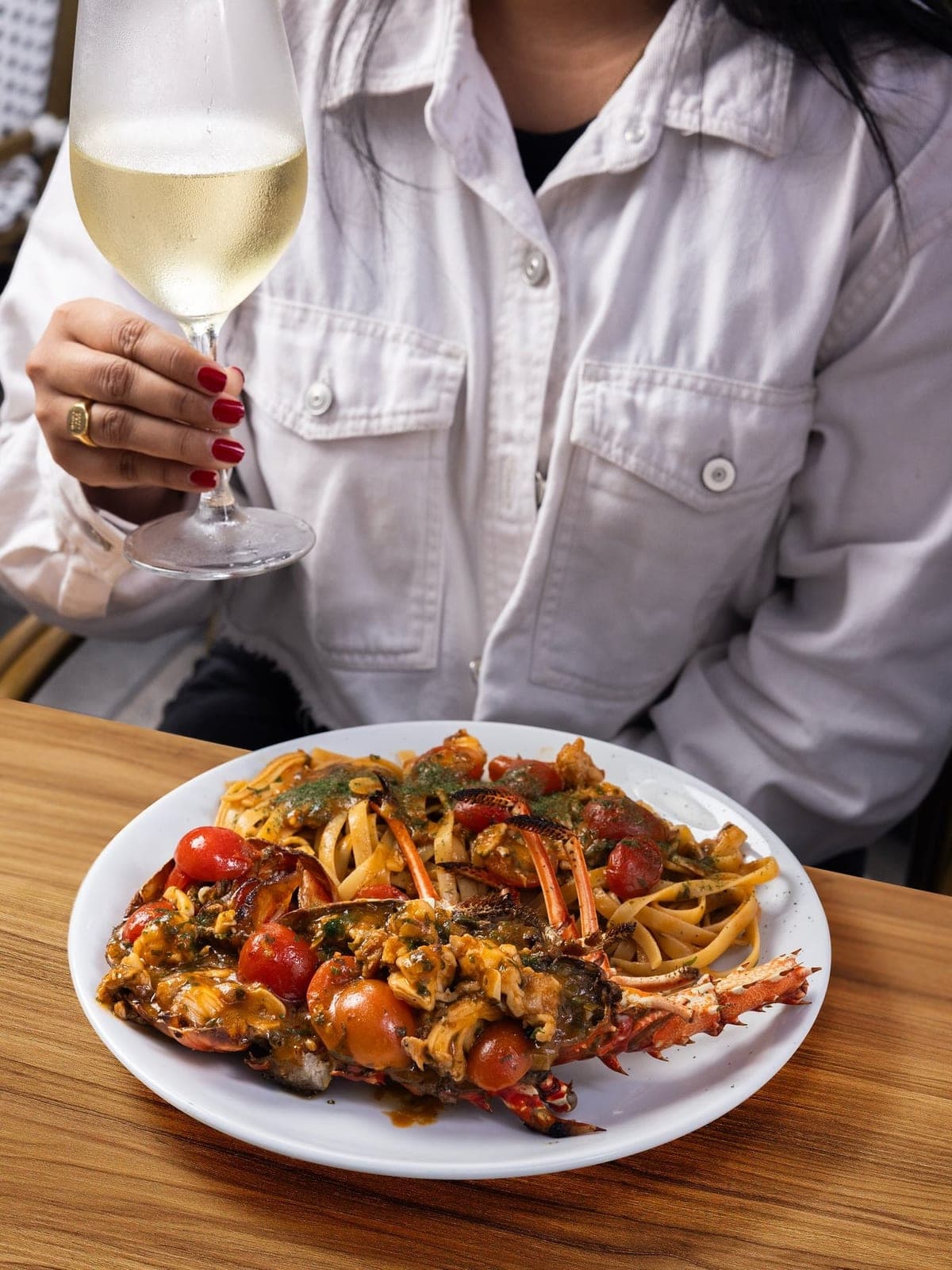 Grilled lobster with tagliatelle at Ciao Bella Gourmet, Bella Vista, Panama City