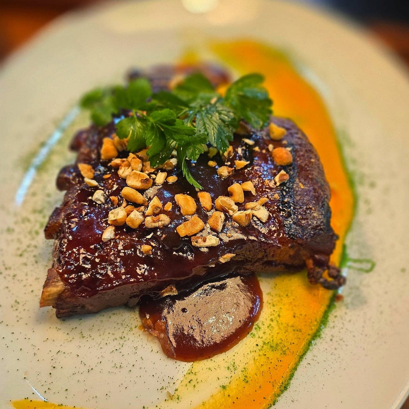 Glazed ribs at Ciboulette Panamá, Obarrio, Panama City