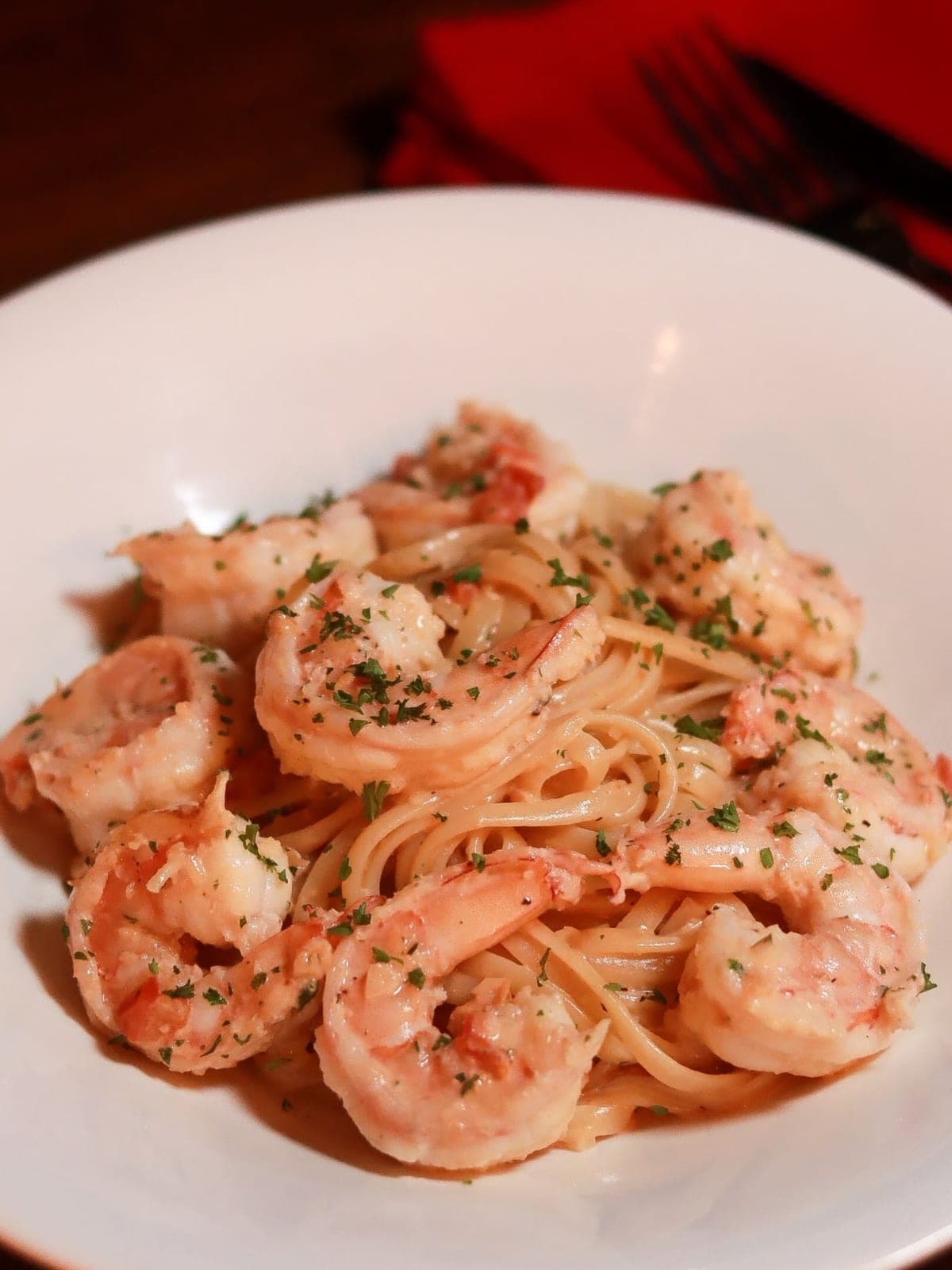 Shrimp linguine at Da Stefano Trattoria, Costa del Este, Panama City