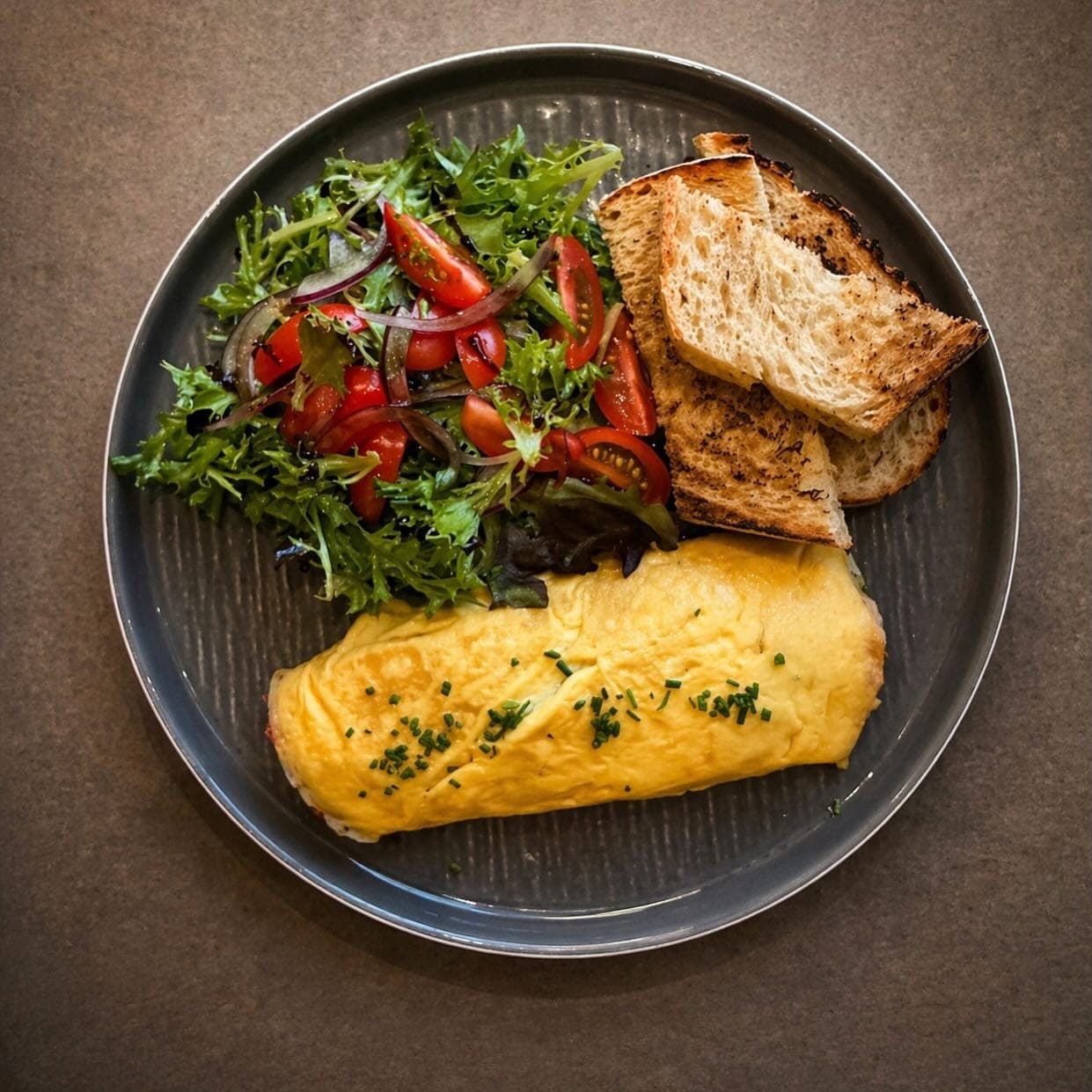 French omelette brunch plate at Inédito, Costa del Este, Panama City