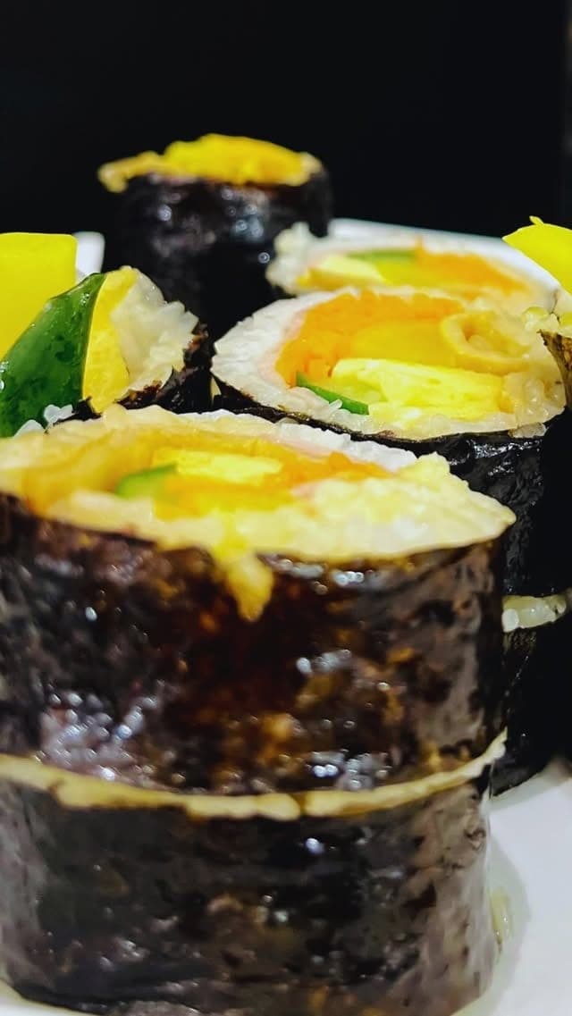 Korean kimbap rolls at Kokio Buffet, Bella Vista, Panama City