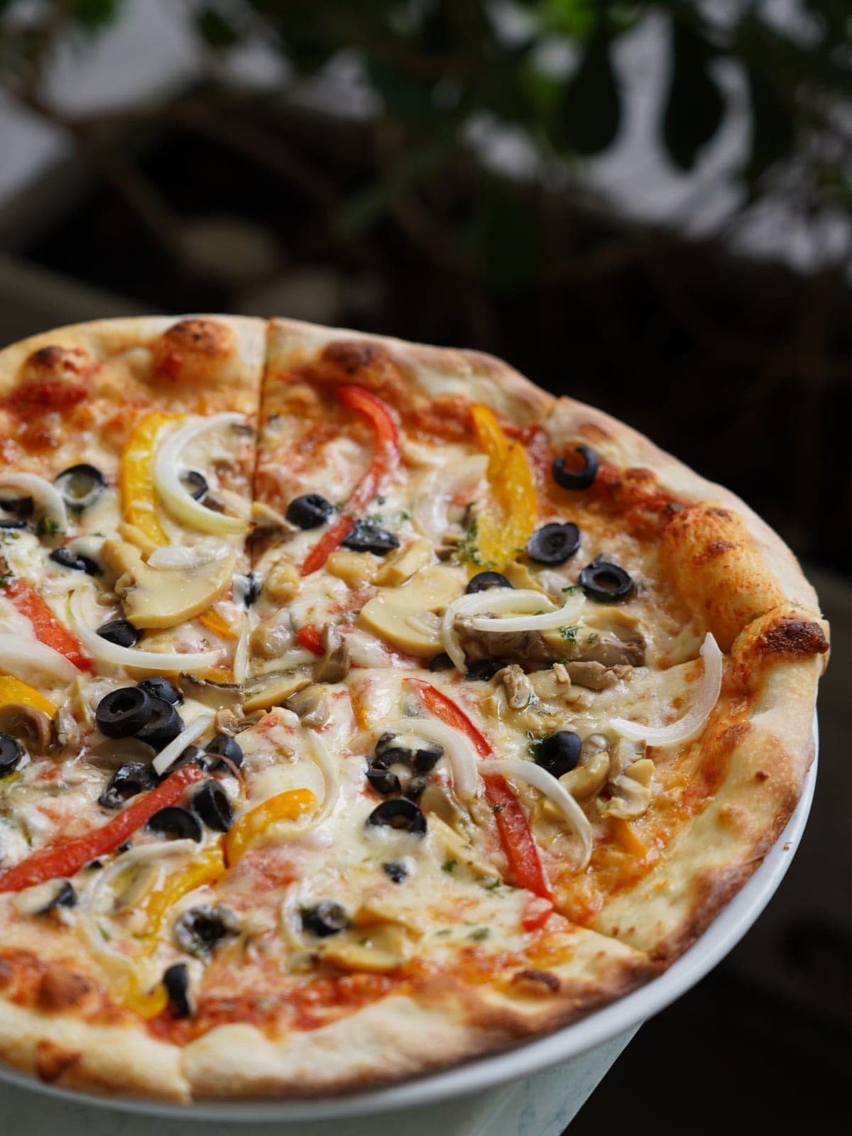 Vegetarian pizza at La Locanda, Obarrio, Panama City