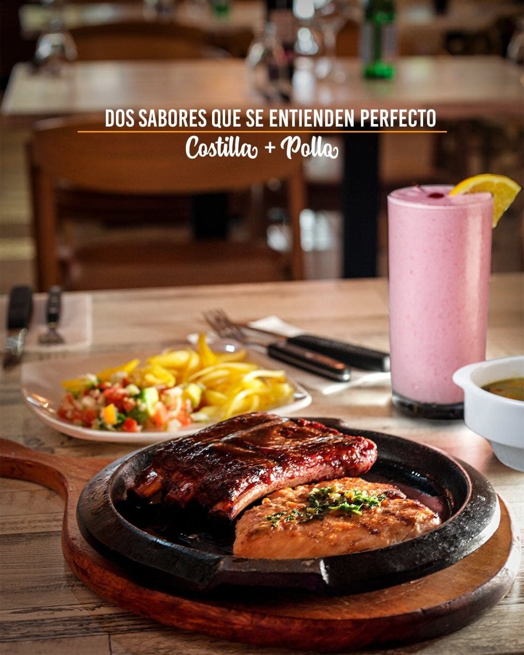Grilled ribs and chicken at Leños & Carbón, Albrook, Panama City