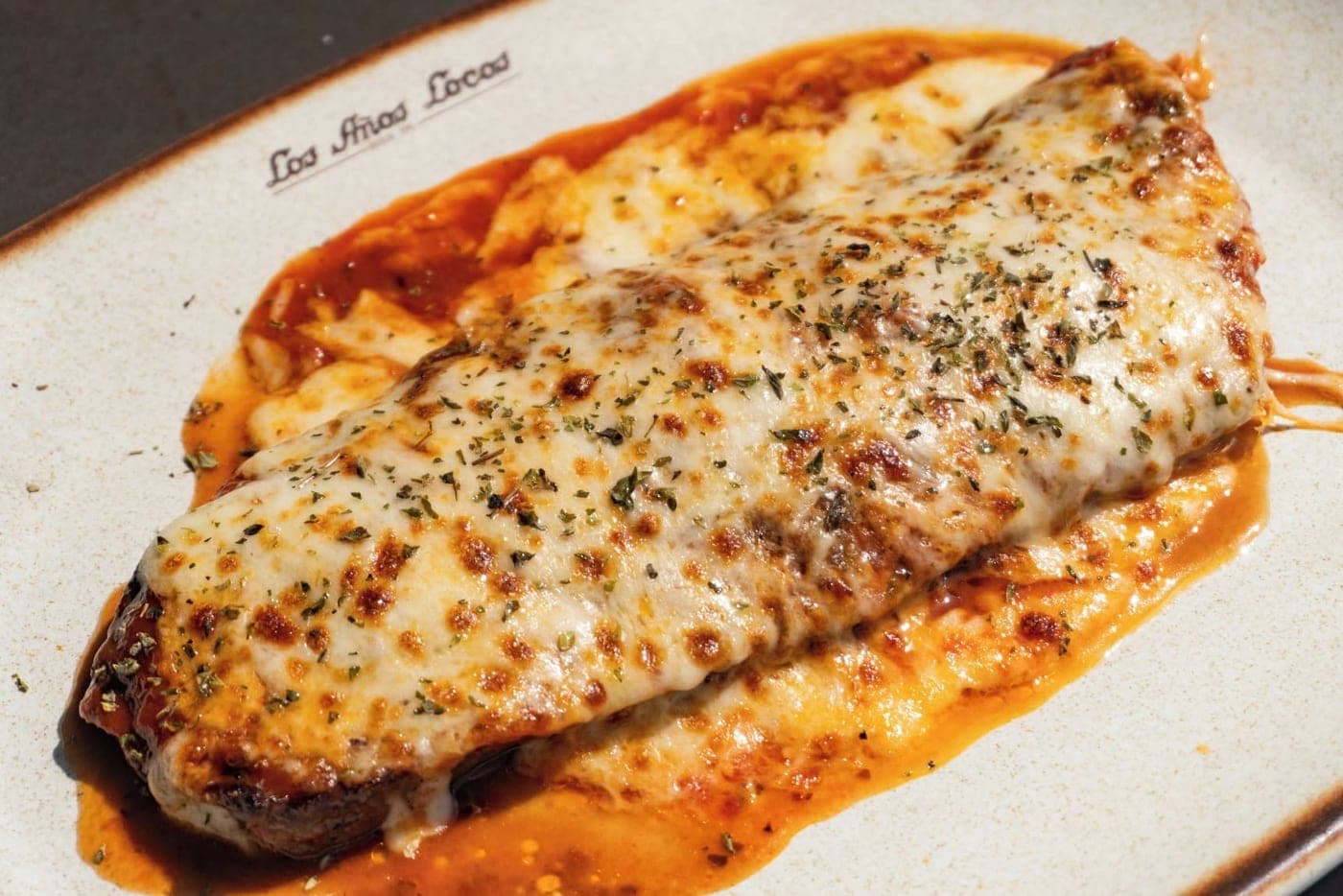 Milanesa napolitana en Los Anos Locos, Costa del Este, Ciudad de Panama