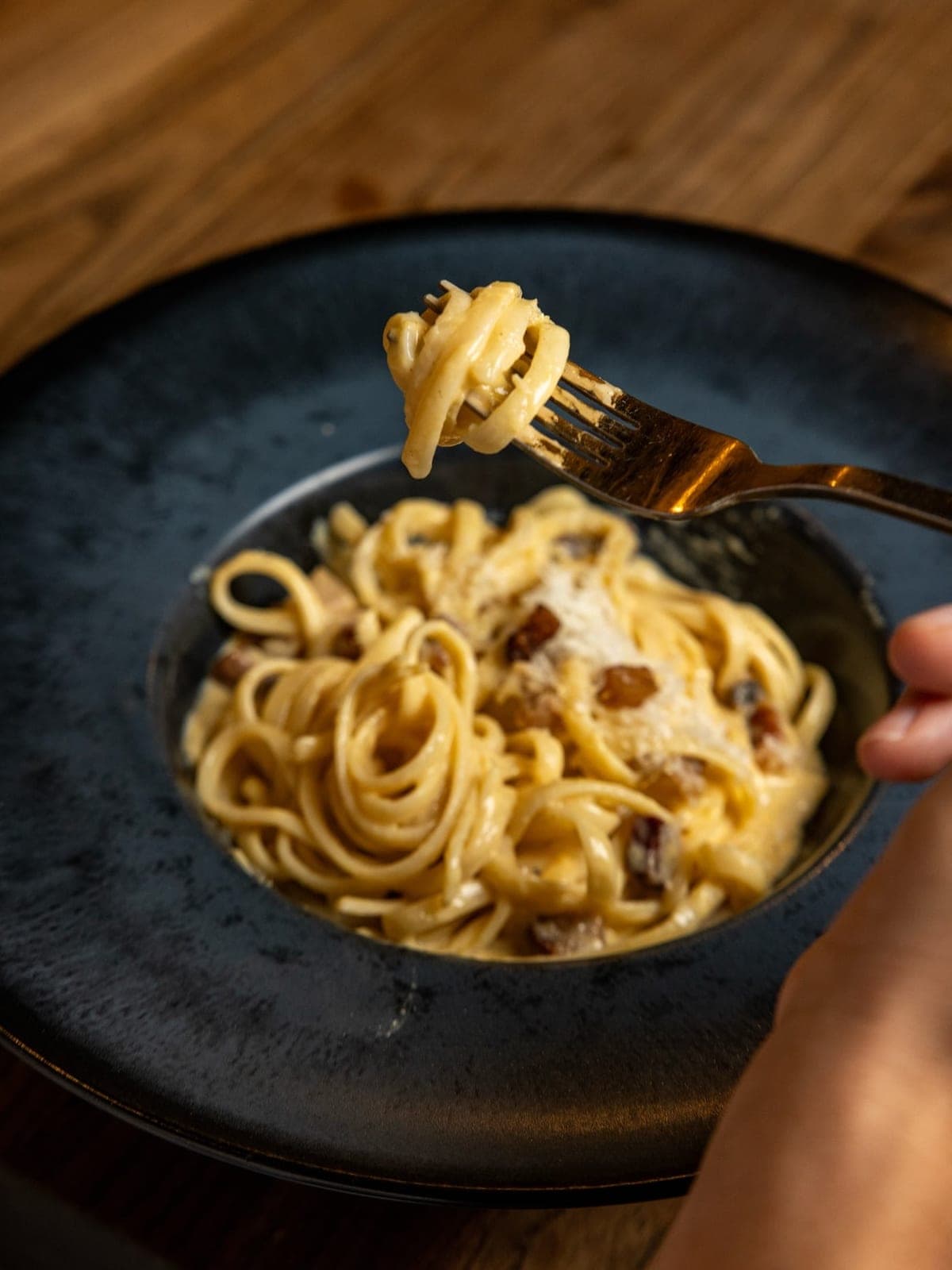 Pasta carbonara at Madre Cucina Italiana, Costa del Este, Panama City