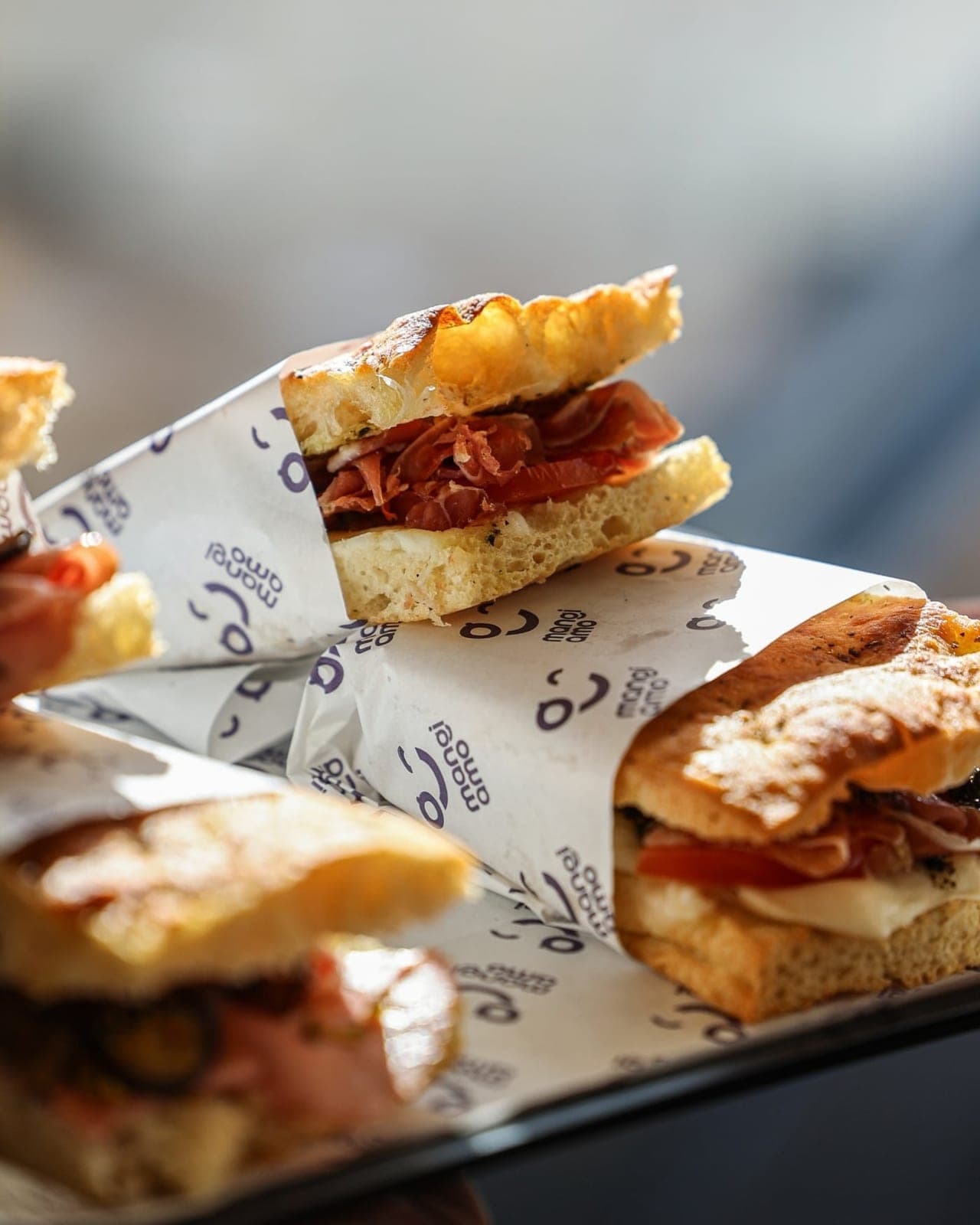Focaccia sandwiches at Mangiamo, Costa del Este, Panama City