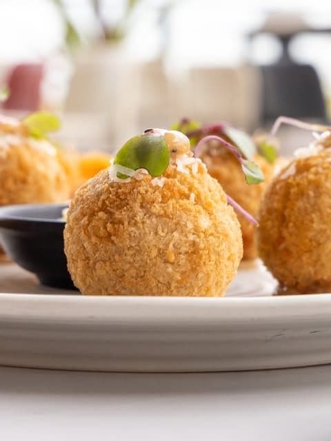Crispy croquettes at Maral Rooftop, Coco del Mar, Panama City