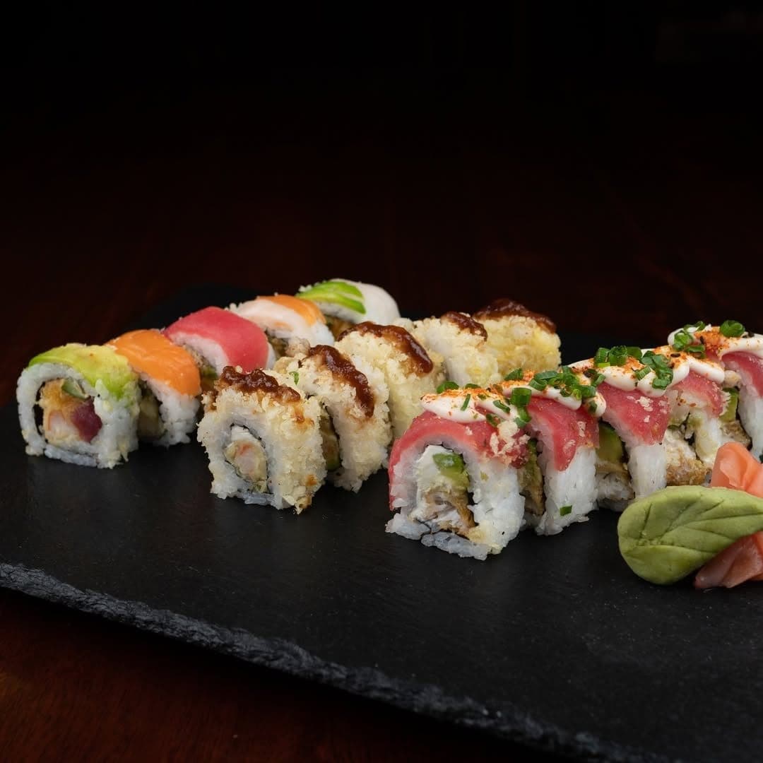 Signature sushi rolls at Matsuei Sushi Bar, Panama City