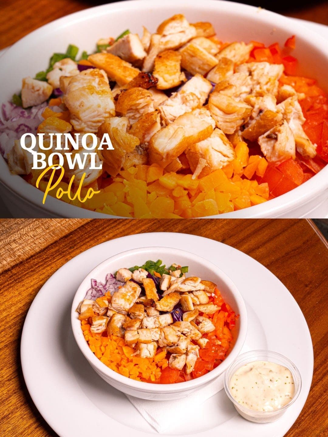 Bowl de quinoa con pollo a la plancha en Mi Ranchito, Amador, Ciudad de Panama