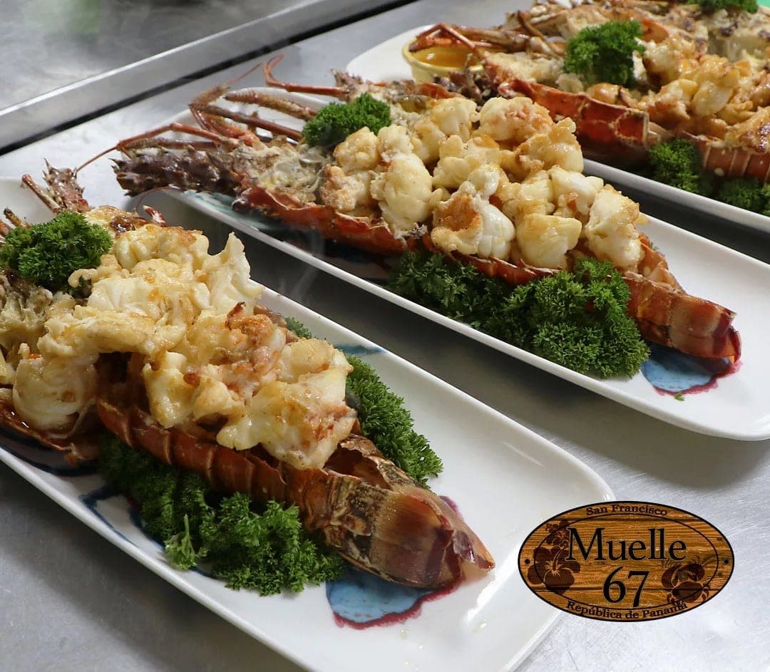 Grilled lobster at Muelle 67, San Francisco, Panama City