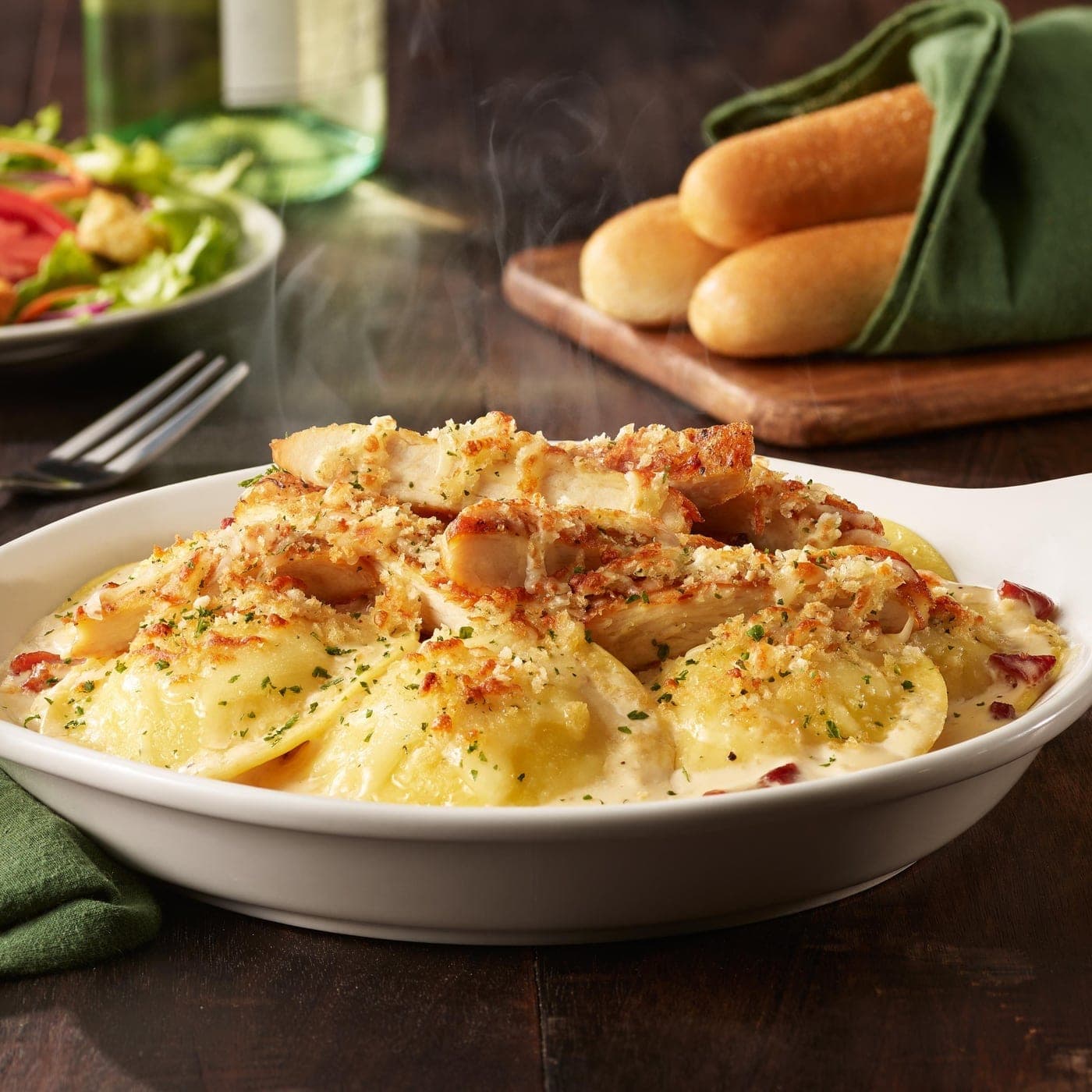 Cheese ravioli carbonara at Olive Garden, Costa del Este, Panama City