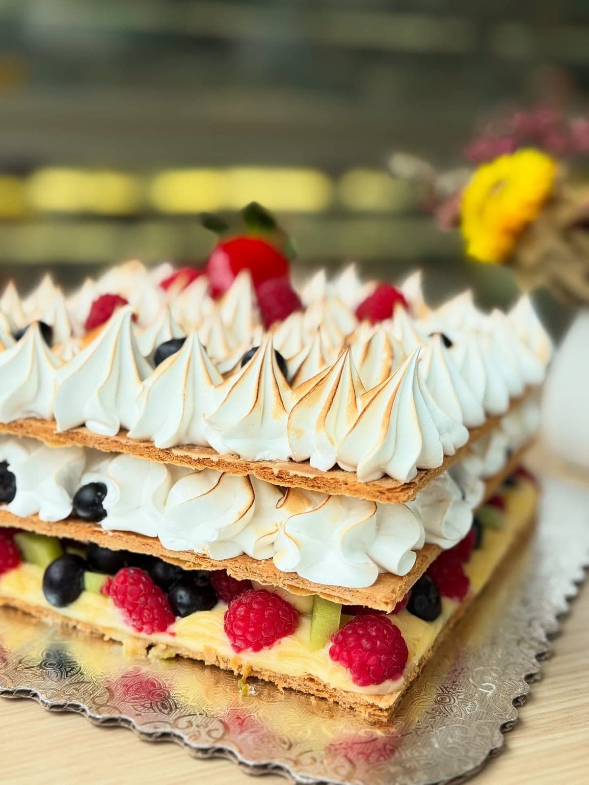 Fruit millefeuille at Pasteleria Venecia, San Francisco, Panama City