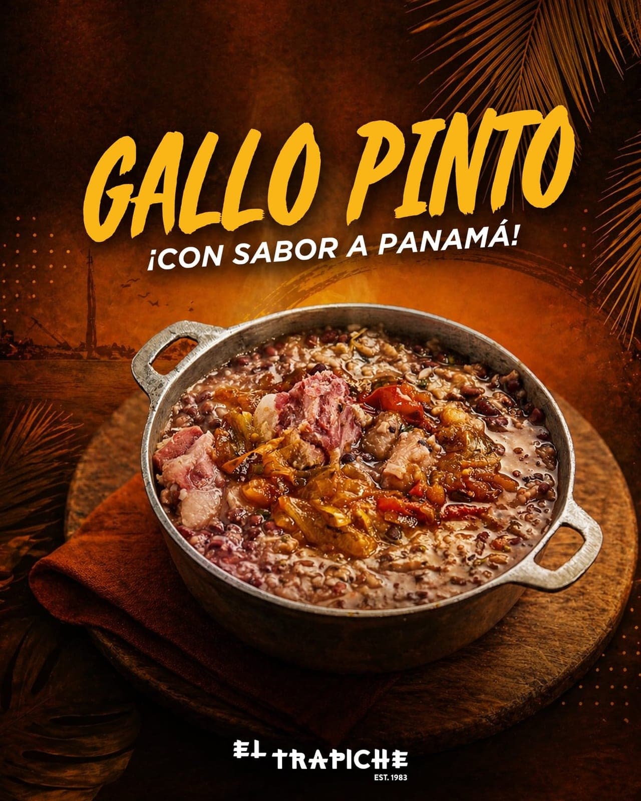 Gallo pinto at El Trapiche, Albrook, Panama City