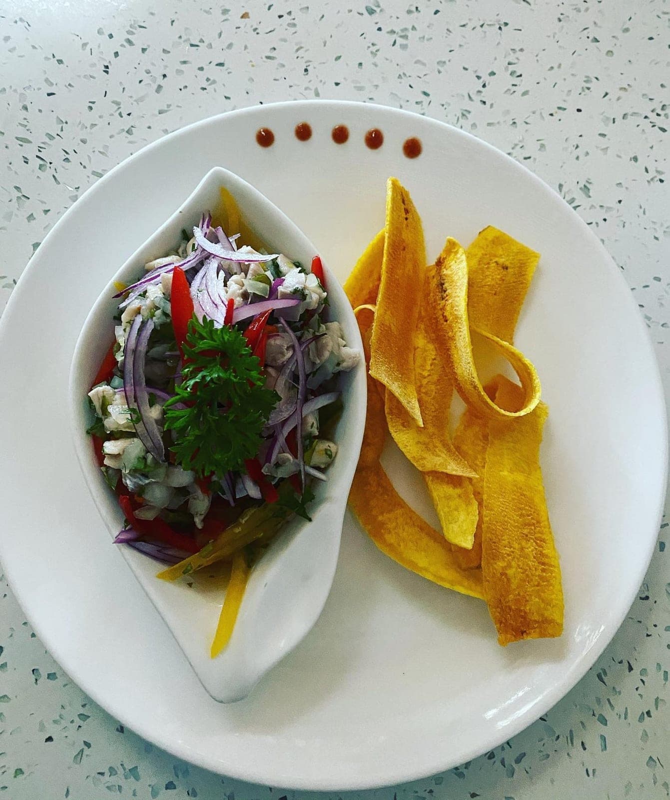 Fish ceviche at Restaurante Karimar, Amador, Panama City