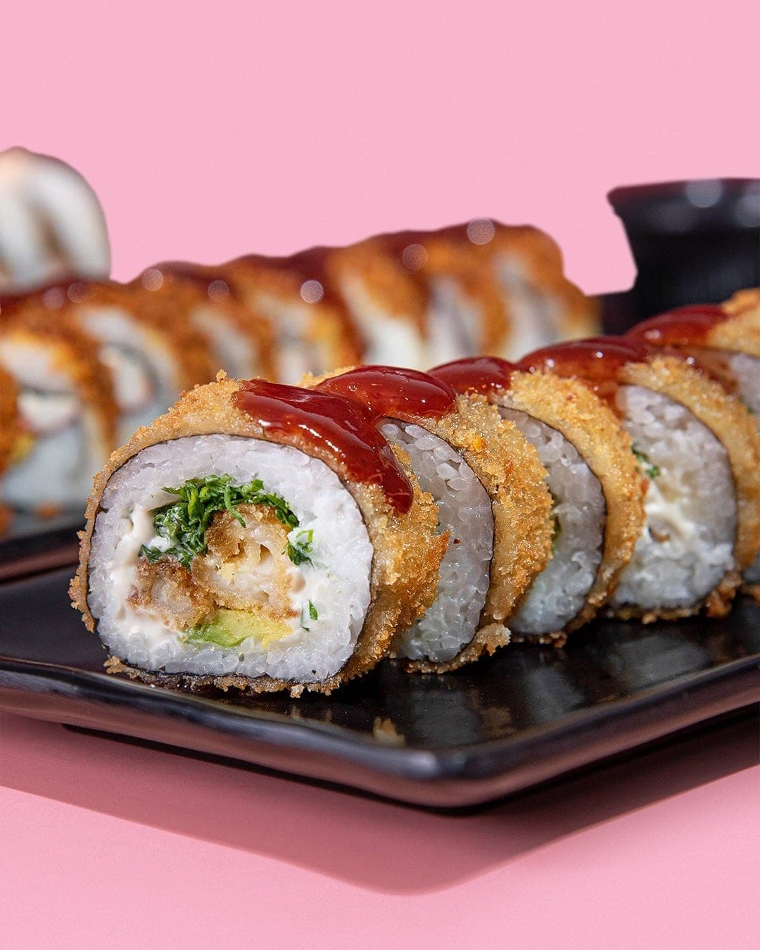 Crispy sushi rolls at Sushi Express, Albrook, Panama City