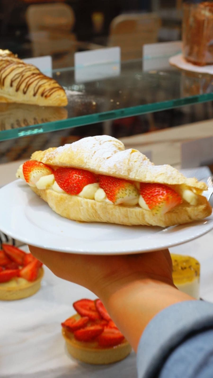 Strawberry cream croissant at Tonos Cafe Bakery, Costa del Este, Panama City