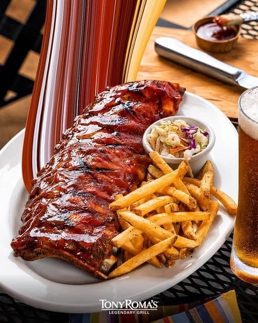 Costillas a la barbacoa en Tony Roma's, Obarrio, Ciudad de Panamá