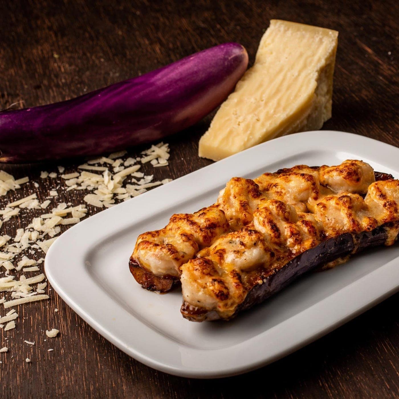 Baked eggplant with cheese at Tre Scalini, Costa del Este, Panama City
