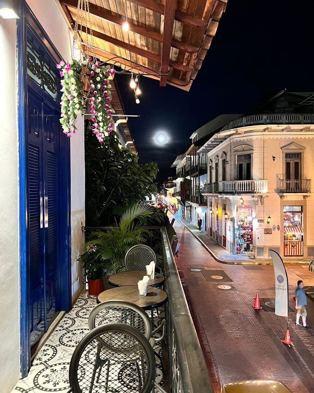 Balcony terrace at Ziba Mediterranean Cuisine, Casco Viejo, Panama City
